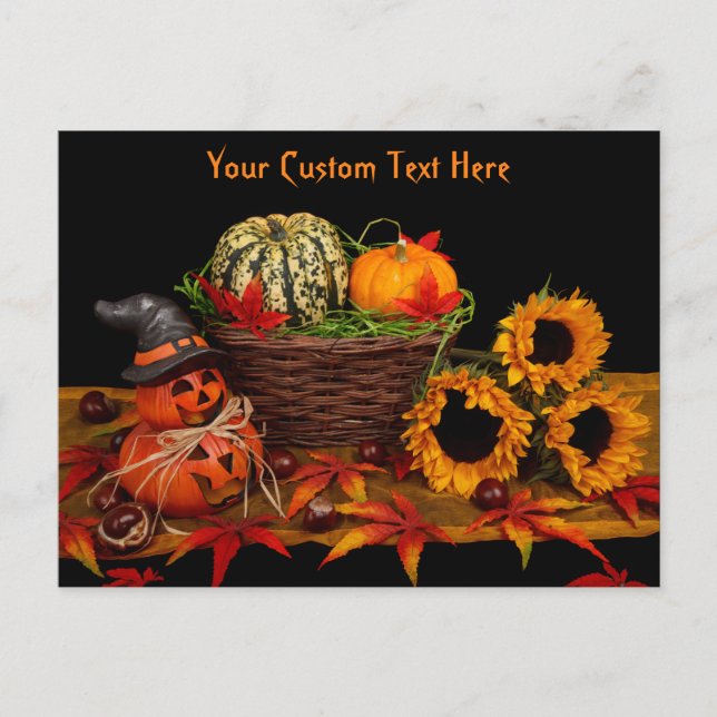 Halloween Decoraciones personalizado postal (Anverso)