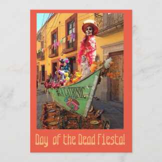 halloween, día de los muertos, invitación colorida