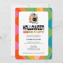 Halloween Disco Ball Party Invitación