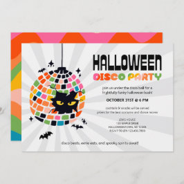 Halloween Disco Ball Party Invitación