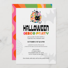 Halloween Disco Ball Party Invitación