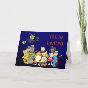 Halloween - disfraces Tarjeta de invitación