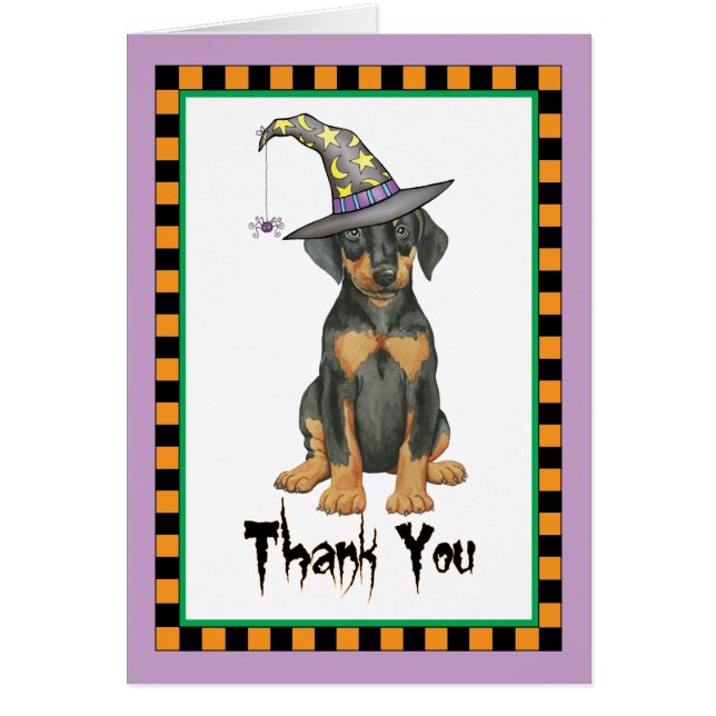 Halloween Doberman Gracias (Frente)
