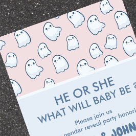 Halloween El género del bebé revela la invitación 
