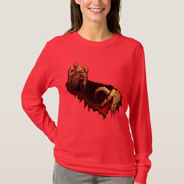 Halloween: El horror de la camiseta de las mujeres (Anverso)