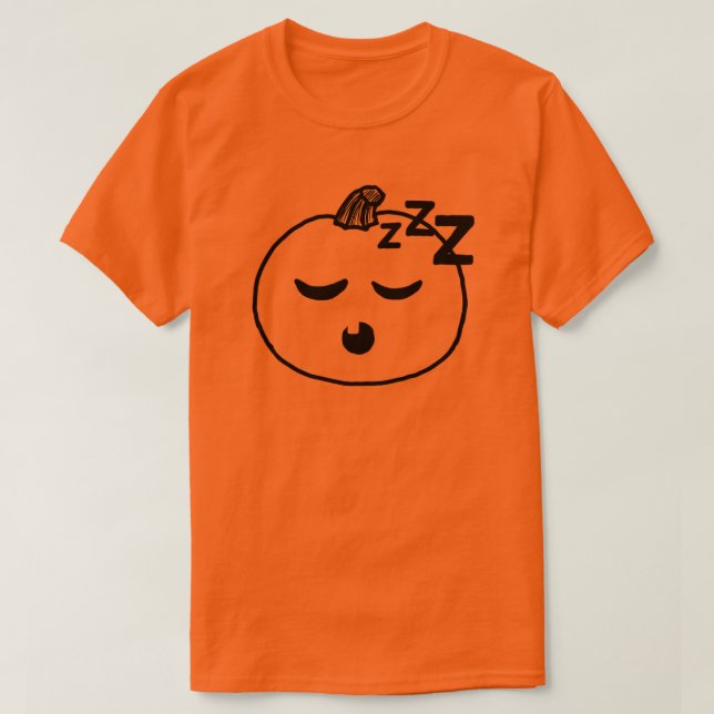 Halloween emoji camisa calabaza somnoliento profes (Diseño del anverso)