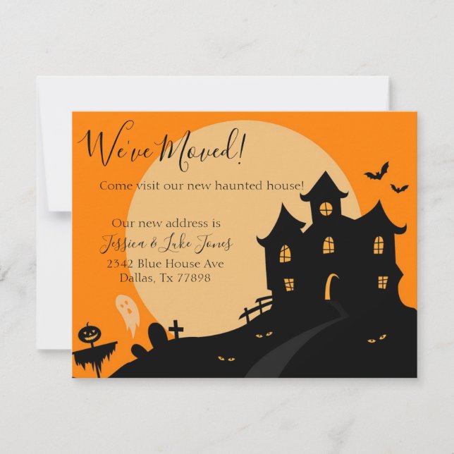 Halloween en la casa de la Invitación móvil (Anverso)