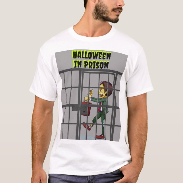 Halloween en prisión, divertida camiseta política  (Anverso)