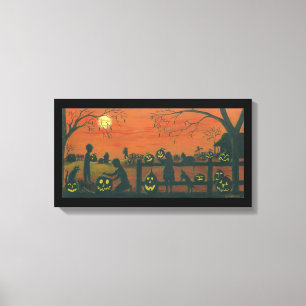 Halloween, envuelto, lona, impresión