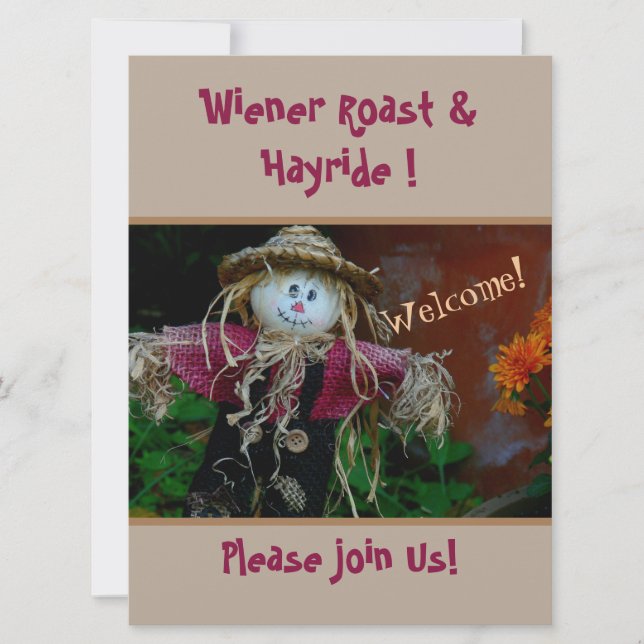 HALLOWEEN / ESPANTAPÁJAROS ADORABLE / INVITACIÓN A (Anverso)
