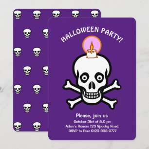 Halloween espeluznaba sobre la invitación real mor