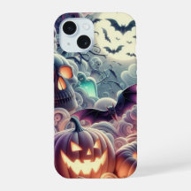 Halloween espeluznante con murciélagos, pociones y
