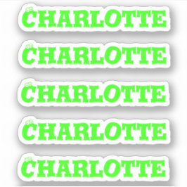 Halloween Eyes | Neon Green Name Pegatina