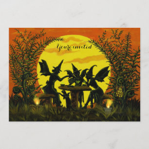 Halloween fairy bruja invitaciones