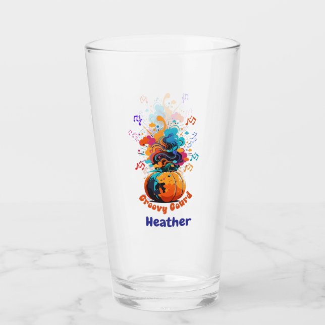 Halloween /Fall glass tumbler  (Anverso)