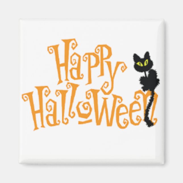 Halloween feliz imán de refrigerador de 2" (Frente)