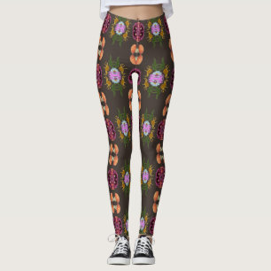 halloween florales leggings