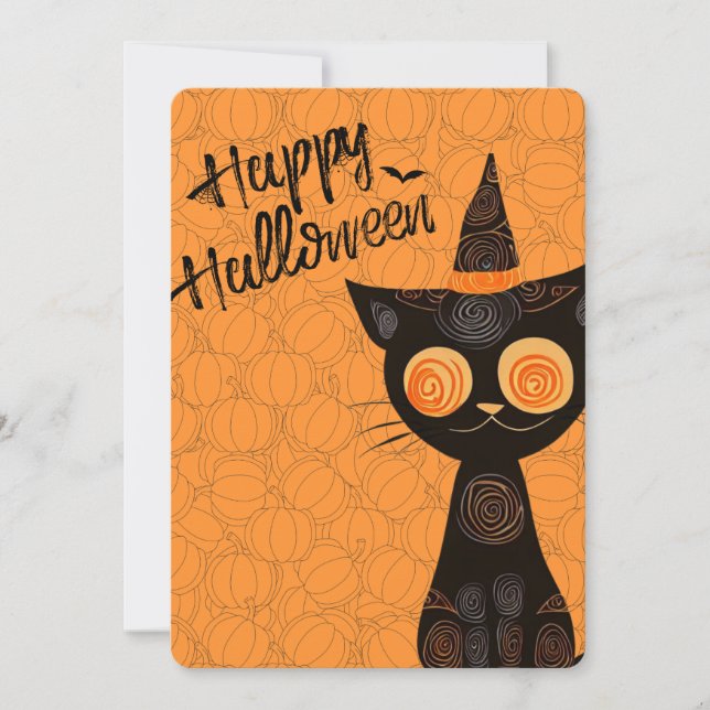 Halloween/gato/calabaza/otoño (Anverso)