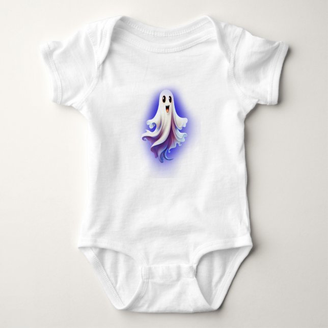 Halloween Ghost Baby Jersey Bodysuit (Anverso)