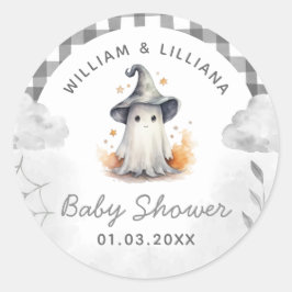Halloween Ghost Baby Shower Pegatina