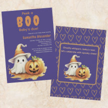 Halloween Ghost Boo baby ducha Invitación
