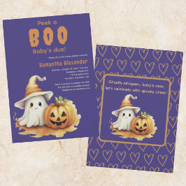 Halloween Ghost Boo baby ducha Invitación