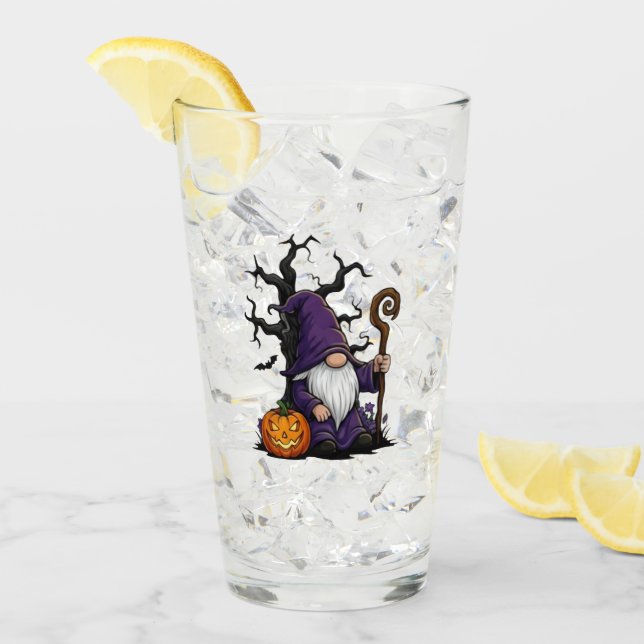 Halloween Gnome Glass Cup (Anverso (hielo))