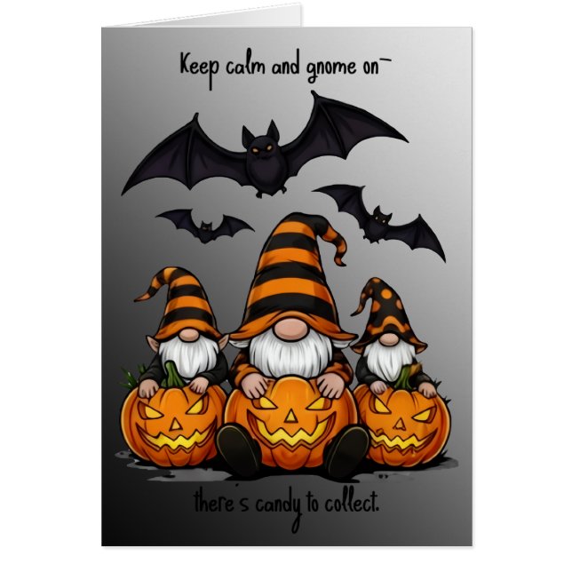 Halloween Gnome Greeting Card (Frente)