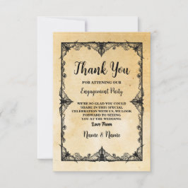 Halloween Gracias Boda Tarjeta De Marco Gótica