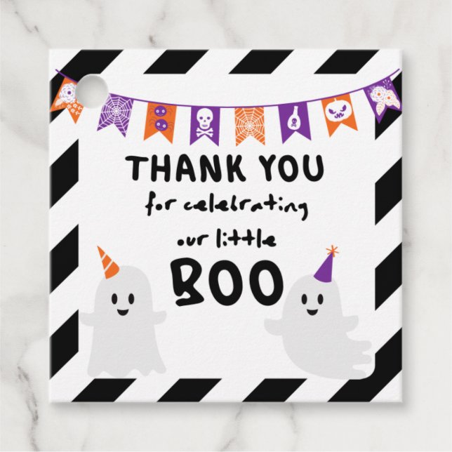 Halloween Gracias Etiqueta (Anverso)