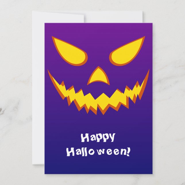 Halloween Grinning Face Jack o Lantern Pumpkin (Anverso)