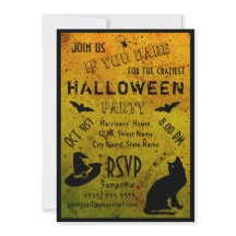 Halloween Grungy Blood Crazy Party Invitación