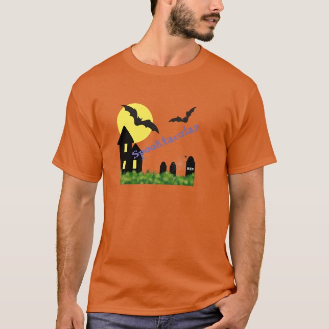 Halloween Halloween con camiseta de murciélago (Anverso)