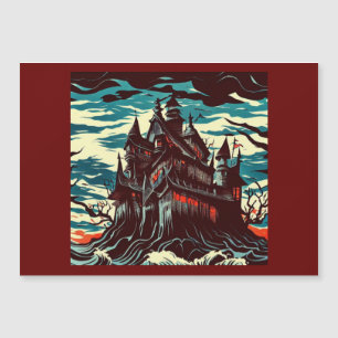 Halloween - Halloween - Haunted Castle Woodcut 4