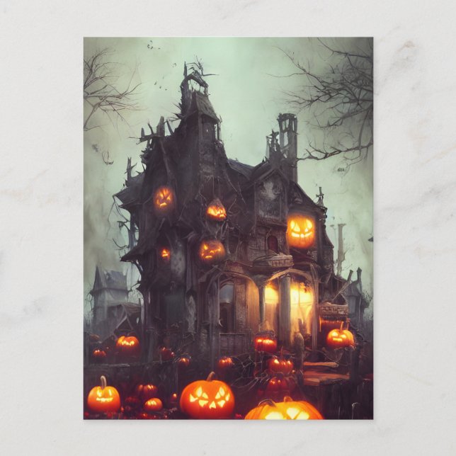 Halloween Halloween House AI generó una postal de  (Anverso)