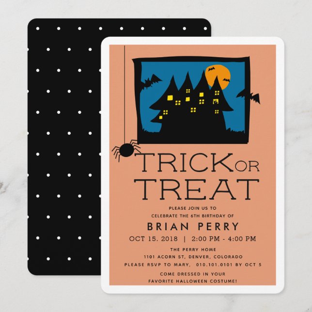 Halloween - Halloween - Invitación a la fiesta de  (Anverso / Reverso)