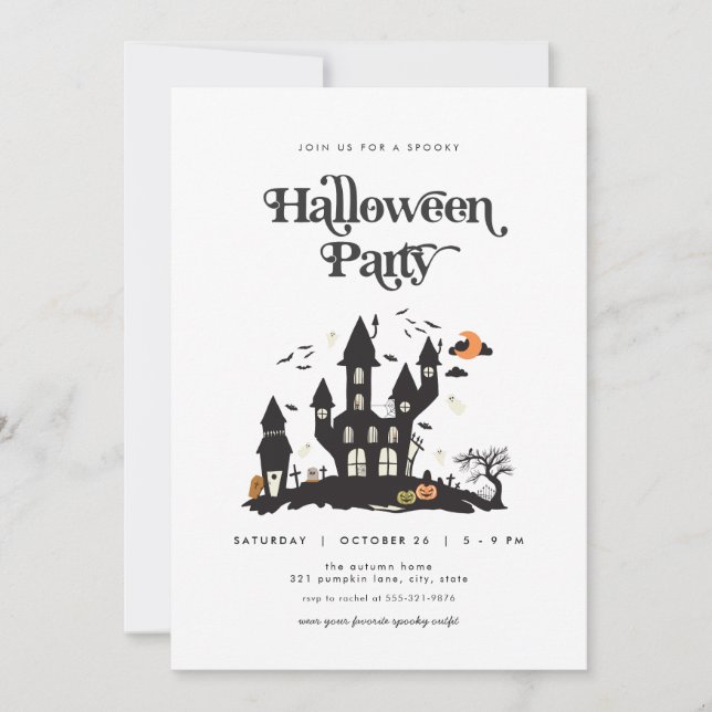Halloween Halloween, una fantasmagórica invitación (Anverso)