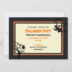 Halloween Haunted Place Party Invitación 5" x 7"