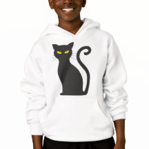 Halloween Hoodie, gato negro