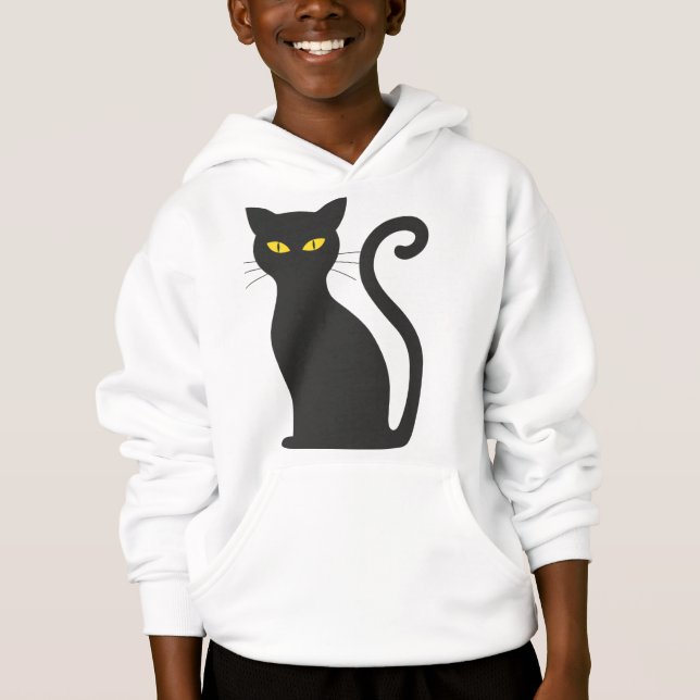 Halloween Hoodie, gato negro (Anverso)