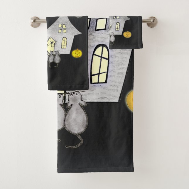 Halloween House, gatos negros, murciélagos, calaba (In situ)