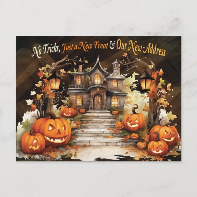 Halloween House Nueva dirección Invitación de movi (Anverso)