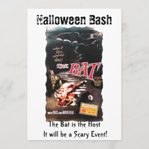 Halloween: Invitación del Poster de cine Bat Vince