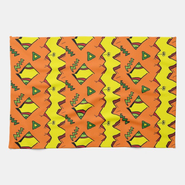 Halloween Jack-O-Lantern & Spider Kitchen Toalla (Horizontal)