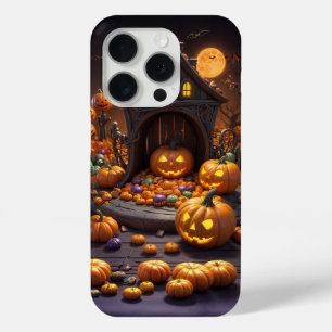 Halloween Jack o Lanterns Icons iPhone 15 Fundas