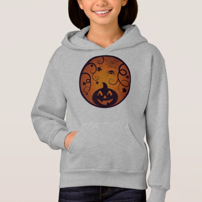 Halloween Jack o linterna cara de calabaza y araña (Anverso)