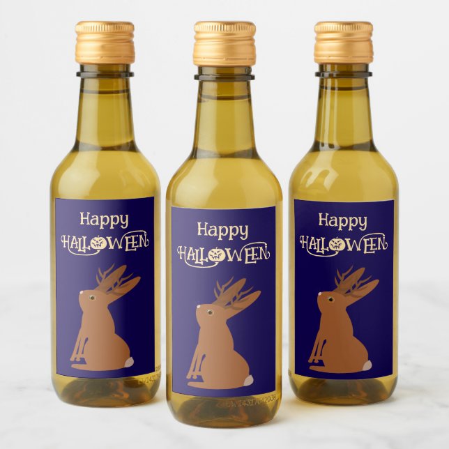 Halloween Jackalope Trick o Tret Personalizado (Botellas)
