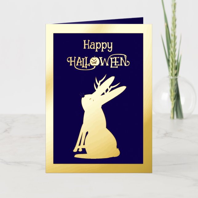 Halloween Jackalope Trick o Tret Personalizado (Anverso)