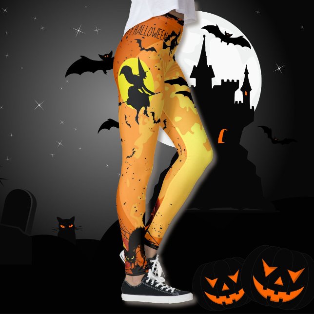 Halloween Leggings Witch Bats Spiders Oh My! (Subido por el creador)
