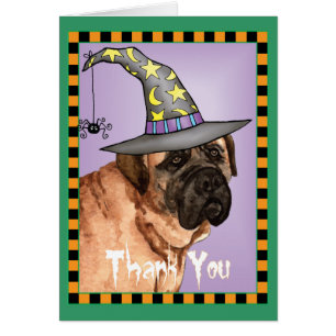 Halloween Mastiff - Tarjeta de agradecimiento